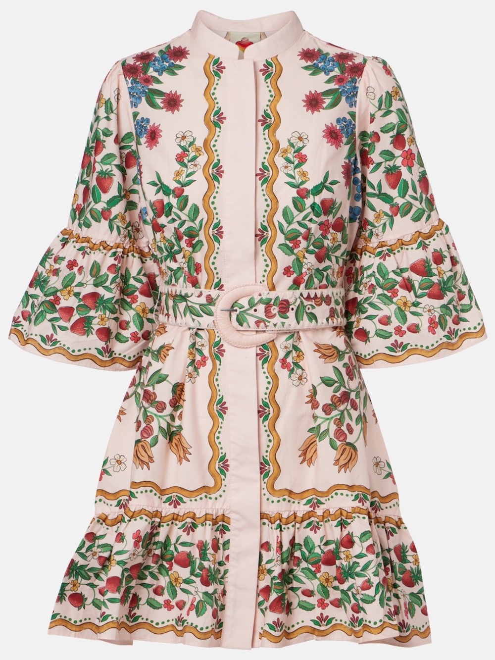 Farm Rio: Fruit Beauty Scarf floral cotton minidress - Picture 11 of 11